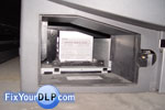 Toshiba lamp enclosure door