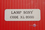Sony XL-2000 P22h lamp and enclosure