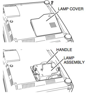 Canon_LV-X1_projector_Canon_7566A001_install_replacement_projector_lamp