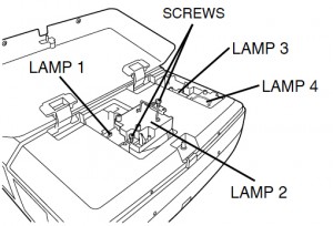 Sanyo PLC-UF10 Lamp Assembly, Sanyo POA-LMP42 (service part no 610-292-4831)