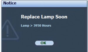 BenQ MP522 second lamp warning message, BenQ 9E.Y1301.001 lamp