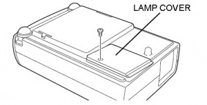 Sanyo PLC-XW15 lamp cover, Sanyo POA-LMP31 (service parts no 610 289 8422)