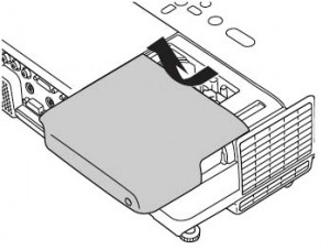 Epson-Powerlite-83V+-remove-lamp-cover-Epson-ELPLP42-projector-lamp