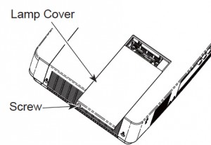 Sanyo PLC-WR251 Lamp Cover, Sanyo POA-LMP131 (service parts no 610 343 2069)