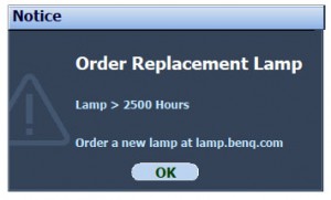 BenQ MP576 lamp warning 1, Ben Q 5J.J0A05.001
