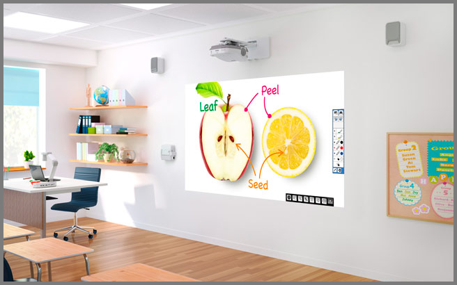 whiteboard-projectors-classroom-mounted
